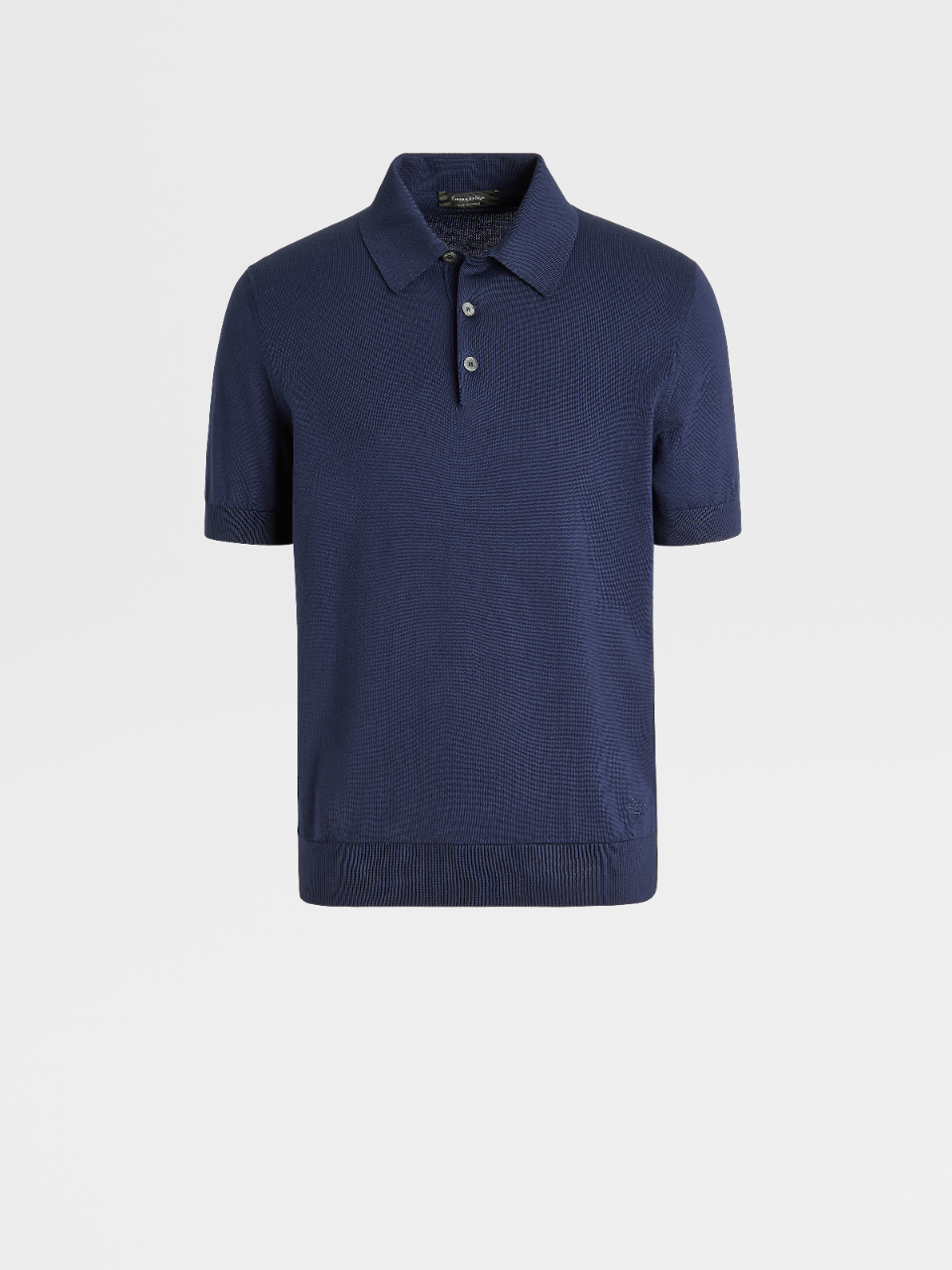 Navy Blue Premium Cotton knit Short-sleeve Polo